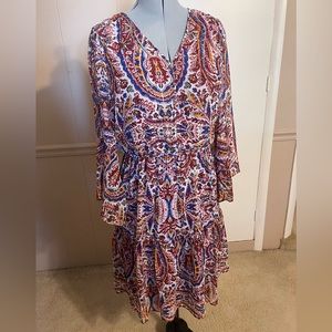 NWOT Sangria Size 12 70’s style dress